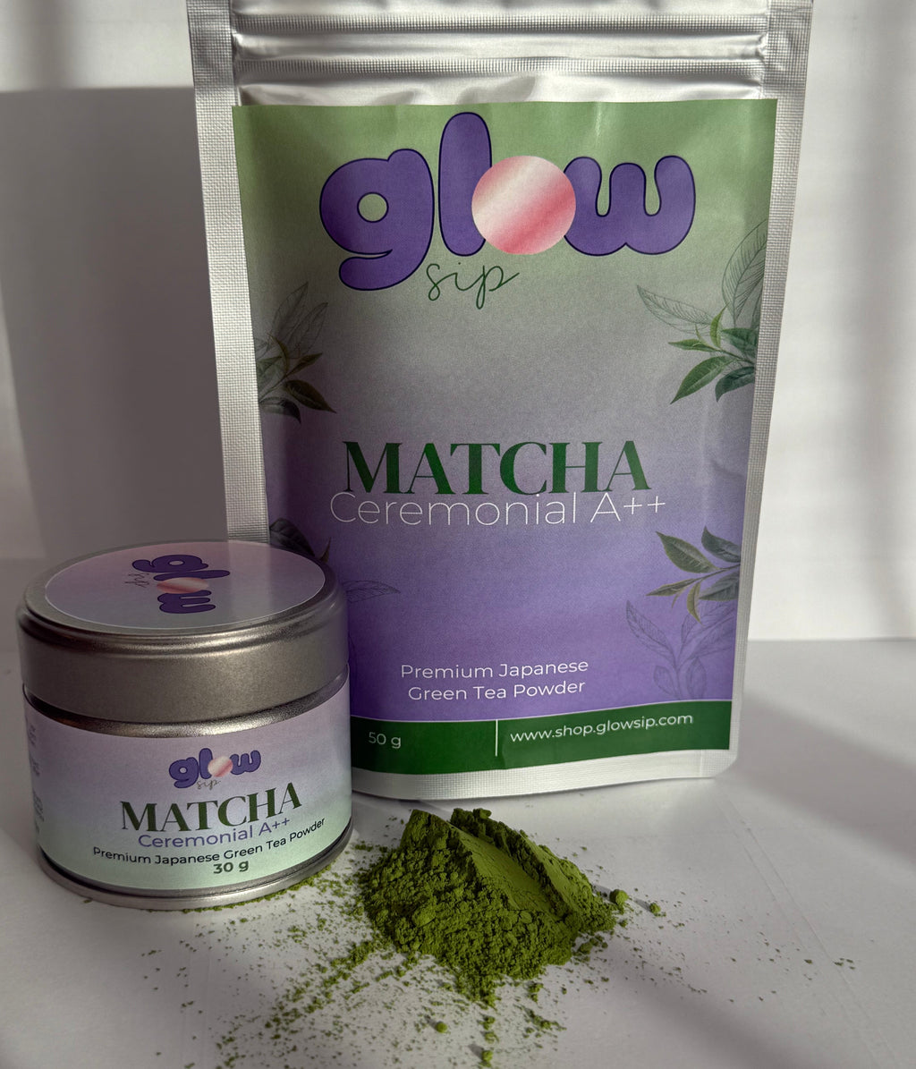 Zestaw Matcha Ceremonial A++ z Japonii 30 g + 50 g GlowSip