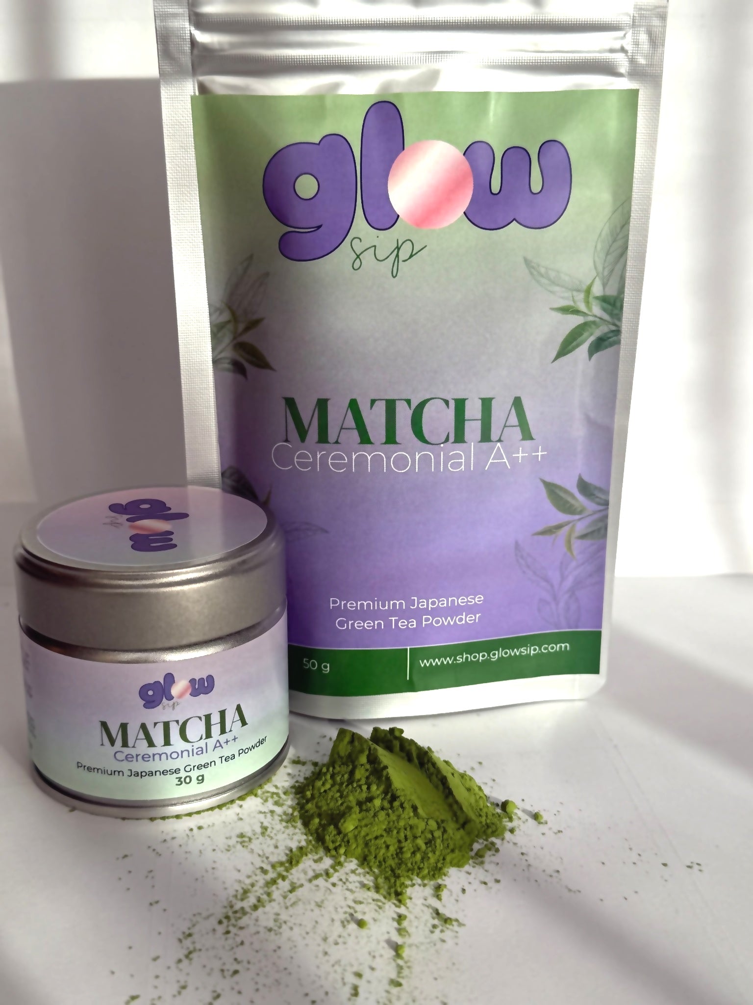 Zestaw Matcha Ceremonial A++ z Japonii 30 g + 50 g GlowSip