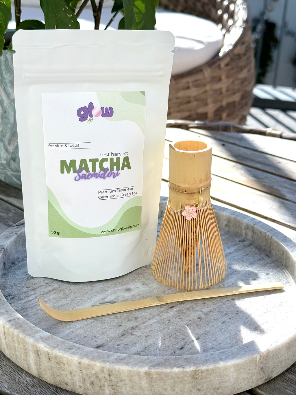 Zestaw do matchy premium  Matcha Saemidori 50g + Chasen + Chashaku gratis