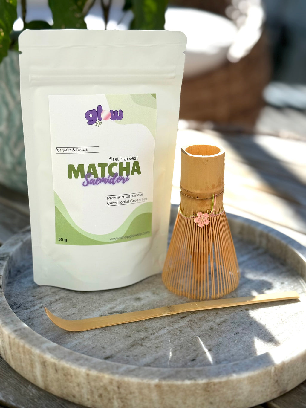 Zestaw do matchy premium  Matcha Saemidori 50g + Chasen + Chashaku gratis