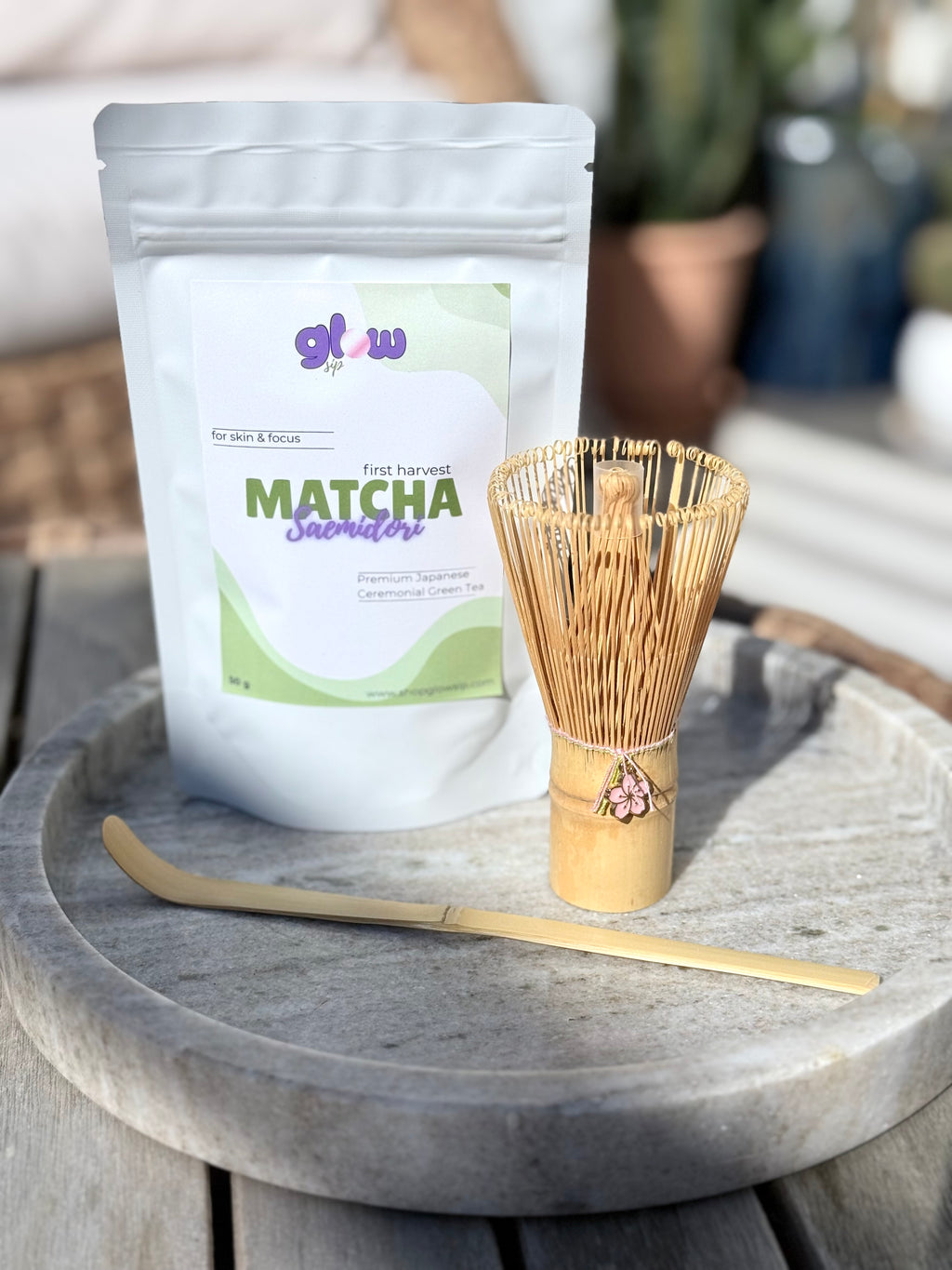 Zestaw do matchy premium  Matcha Saemidori 50g + Chasen + Chashaku gratis