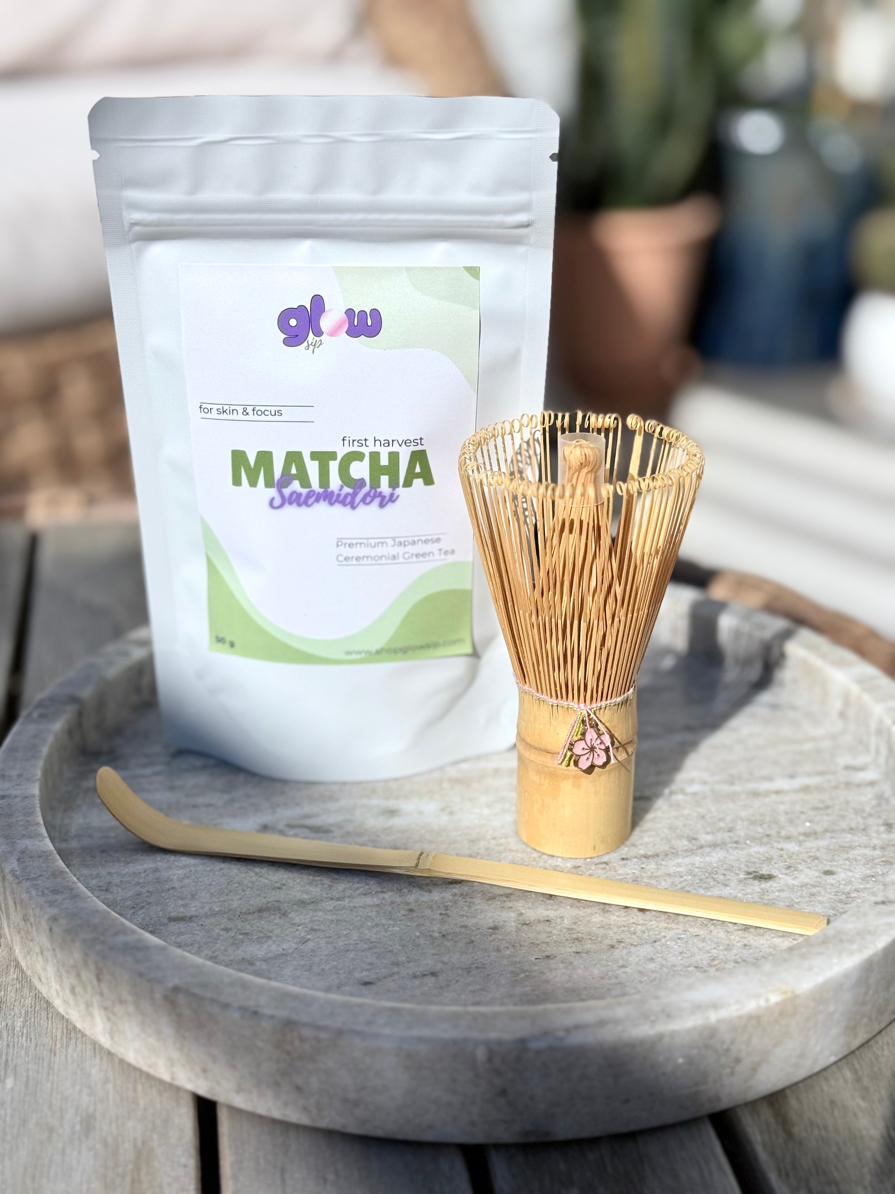 Zestaw do matchy premium  Matcha Saemidori 50g + Chasen + Chashaku gratis